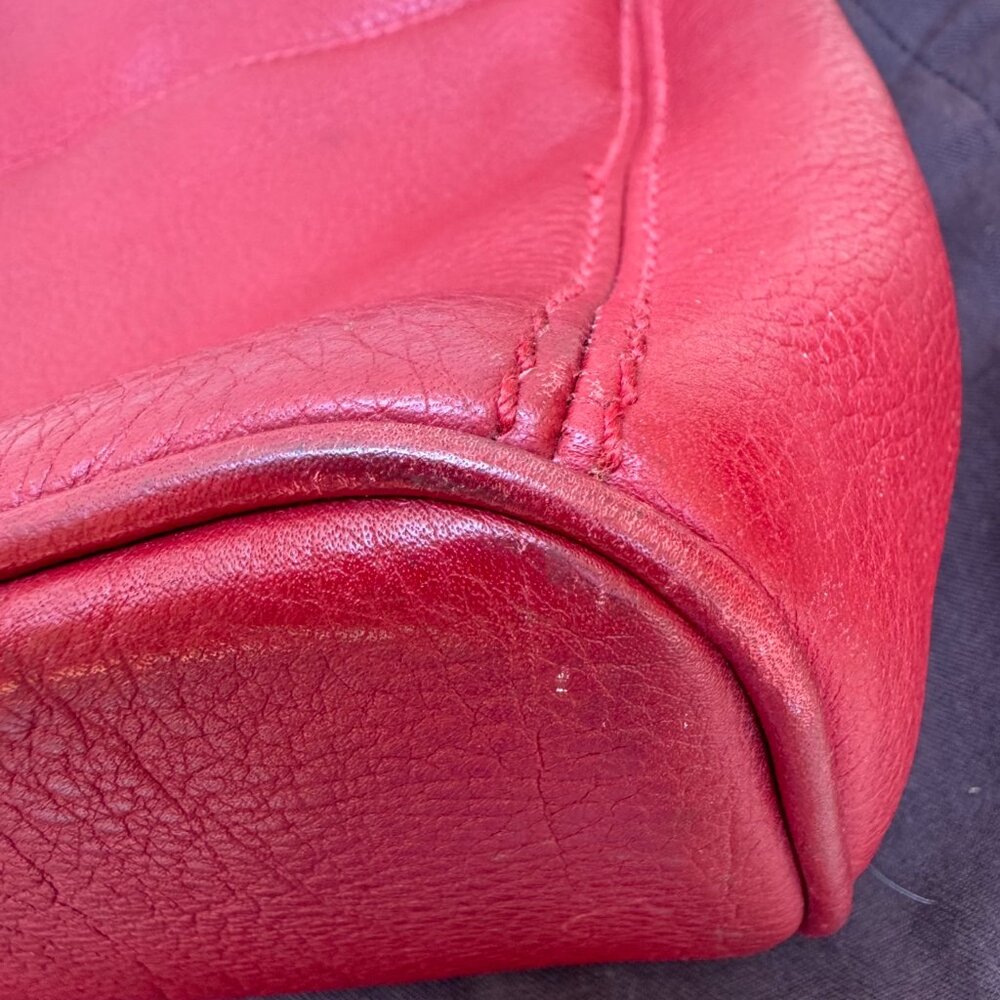 Auth Vintage Tomato Red Costa Rica Coach 4924 Sonoma Pocket Zip Leather Bag - Picture 12 of 15